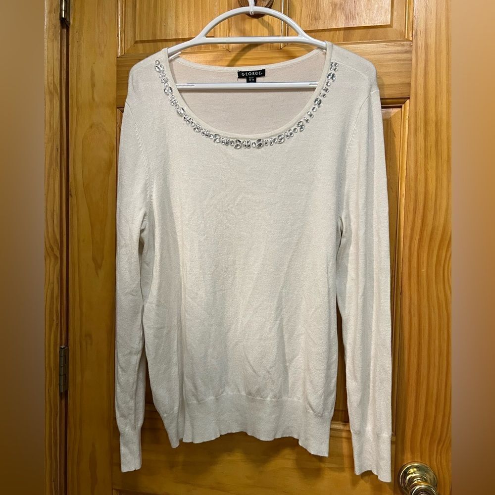 George brand size XL rhinestone embellished lightweight sweater